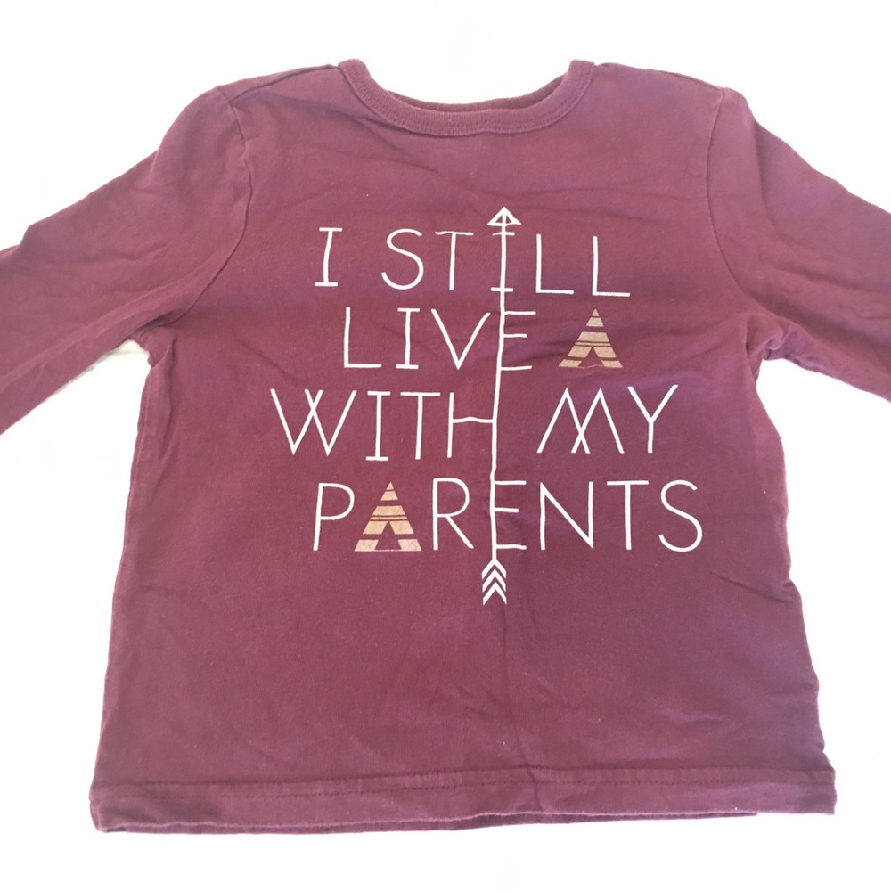 Long Sleeve Maroon Tribal Inspired Tee